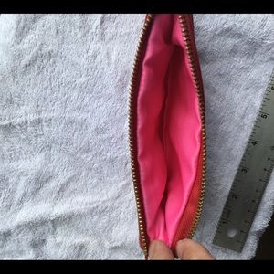 Victoria secrets faux Patton leather wristlet